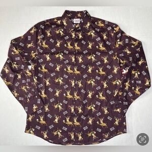 North Pole Trading Co.  Button Up Christmas  Polo Size 3X